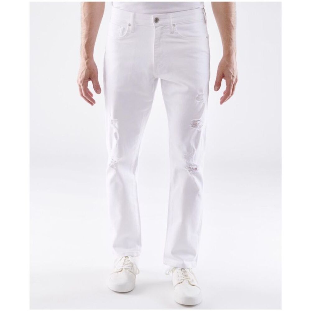 LAZER Mens Stretch Distressed Regular Straight Leg Jeans, NWT